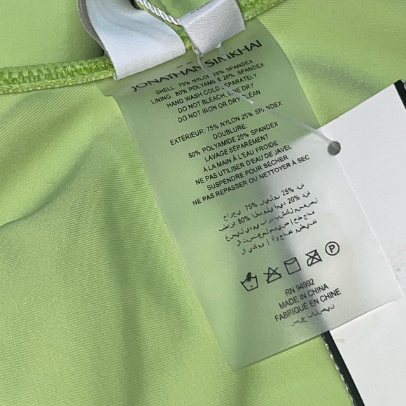 Jonathan SIMKHAI Noa Belted Underwire One Piece Swimsuit LIME XS - Picture 11 of 14